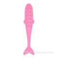 Catnip silicone fish shape cat toothbrush cat Toy